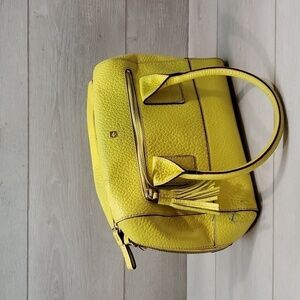Kate Spade Yellow Womens Satchel Leather Purse Handbag